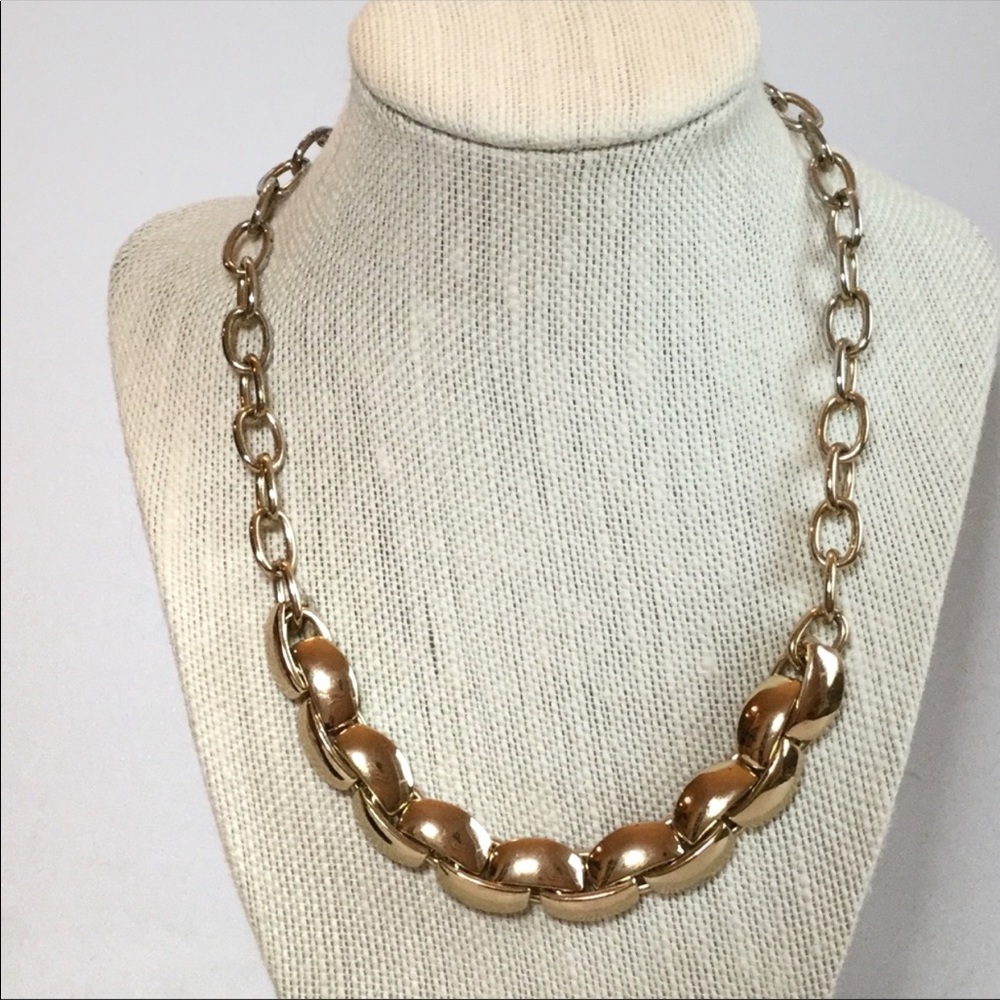 Gold Tone Chain Fashion Necklace